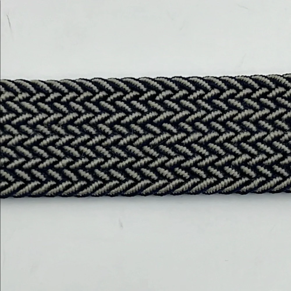 Tommy Bahama Stretch Braided Blue/Gray & Brown Leather Belt Men’s L/XL (38